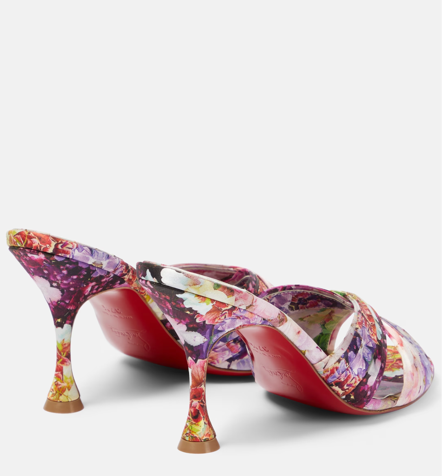 Nicol Is Back floral silk satin sandals